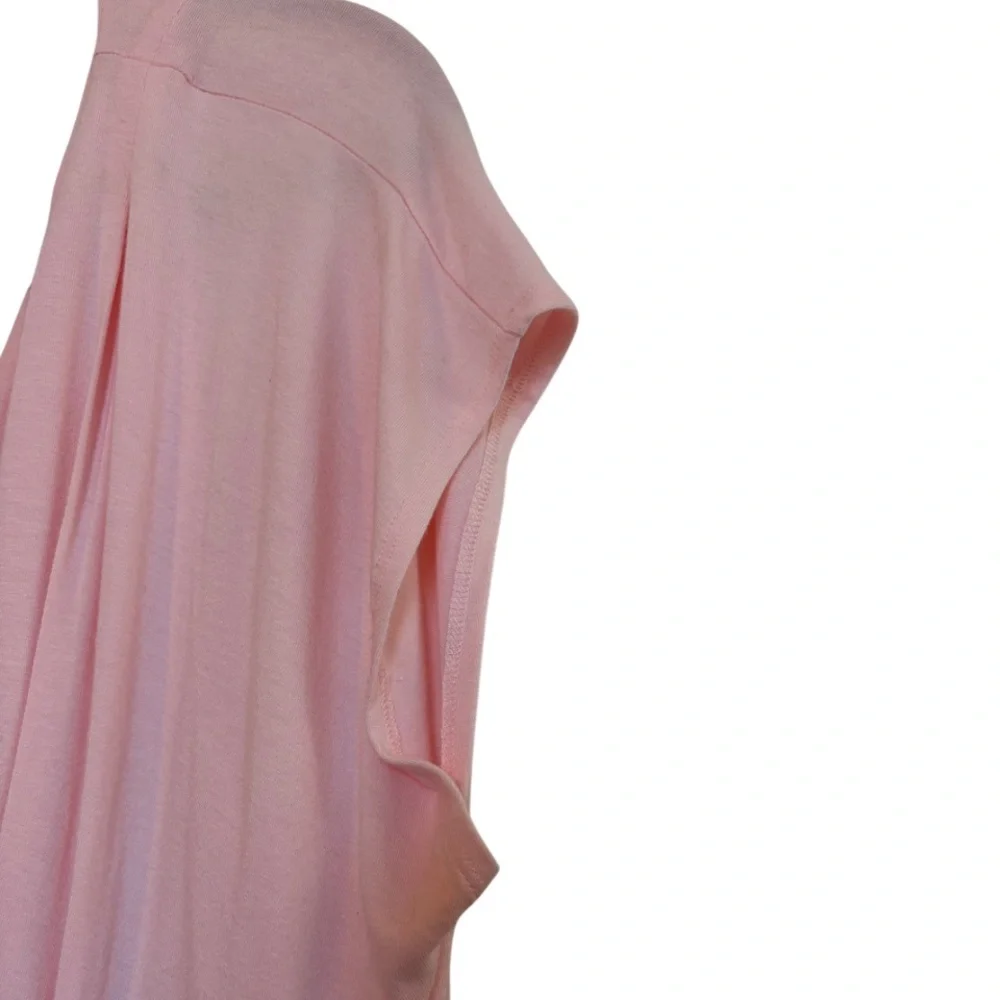 RESERVED IMAN Blush Pink Maxi Dress Plus Size 1X Short Empire Waist Flowy - Picture 4 of 16